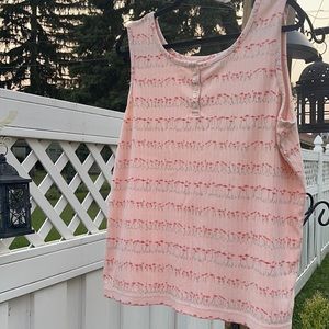 Peach Floral Tank